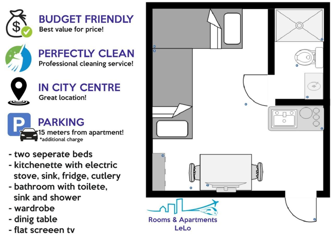 Budget Apartment Lelo Center1 Osijek Bagian luar foto